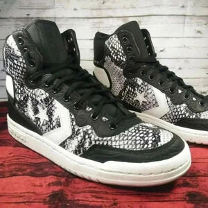 Converse Fastbreak Hi Size 8 Black White Snake Ski